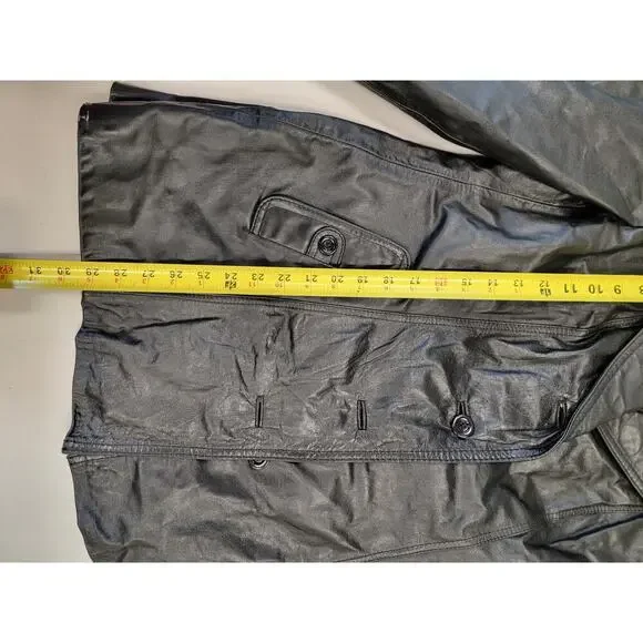 The Tannery by Montgomery Ward Black Leather Jacket - Picture 10 of 10